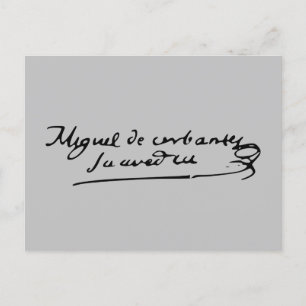 Carte Postale Signature Cervantes