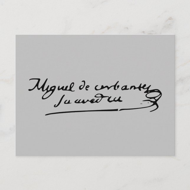 Carte Postale Signature Cervantes (Devant)