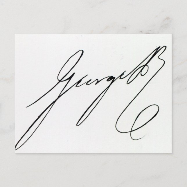 Carte Postale Signature de George IV (Devant)