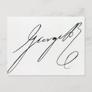 Carte Postale Signature de George IV