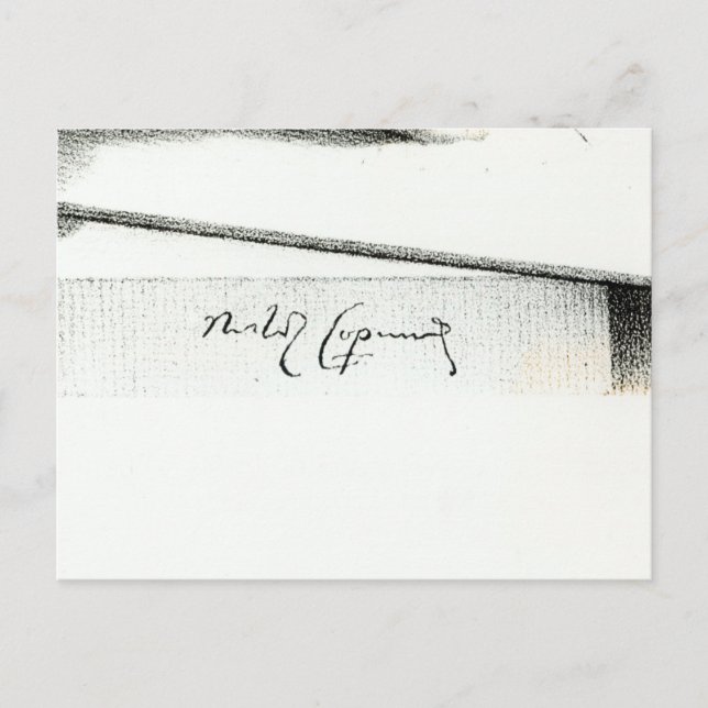Carte Postale Signature de Nicolaus Copernicus (Devant)