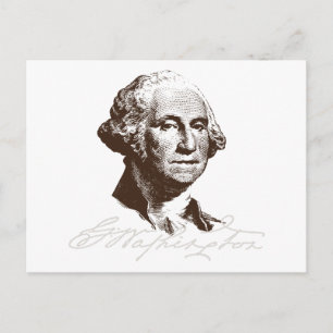 Carte Postale Signature George Washington