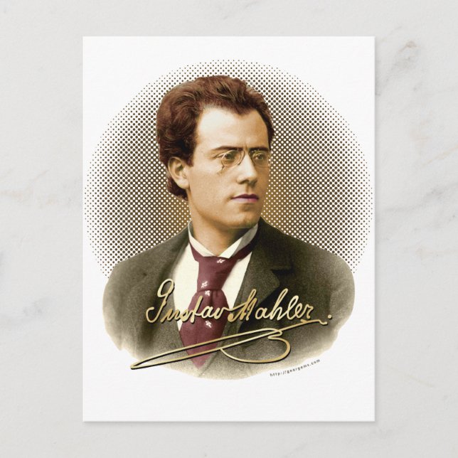 Carte Postale Signature Gustav Mahler (Devant)