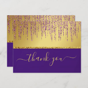 Carte Postale Signature holographique Script Parties scintillant