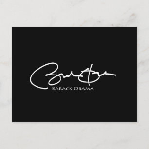Carte Postale Signature Obama