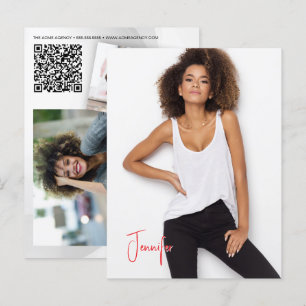 Carte postale signature QR Code Acteur Modèle Prom
