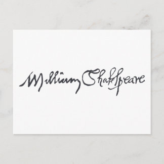 Carte Postale Signature William Shakespeare