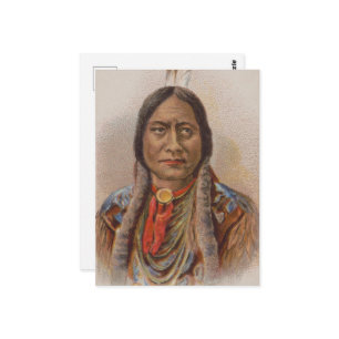 Carte Postale Signaux de fumée : Lakota Indian Chief Sitting Bul