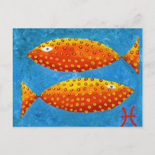 Carte Postale Signe astrologique Poissons Horoscope
