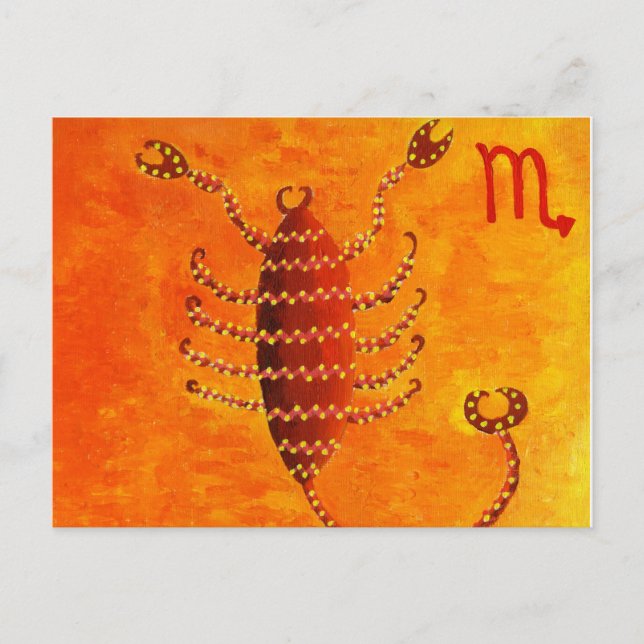 Carte Postale Signe astrologique Scorpion Horoscope (Devant)