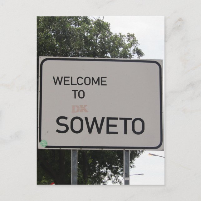 Carte Postale signe d'accueil soweto (Devant)