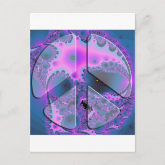 Carte Postale signe de paix psychédélique