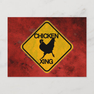 Carte Postale SIGNE DE PASSAGE DE Poulet Rustique