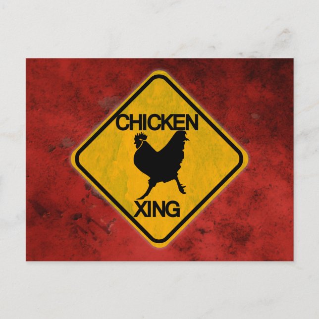 Carte Postale SIGNE DE PASSAGE DE Poulet Rustique (Devant)