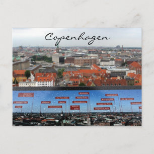 Carte Postale signe de vue copenhague