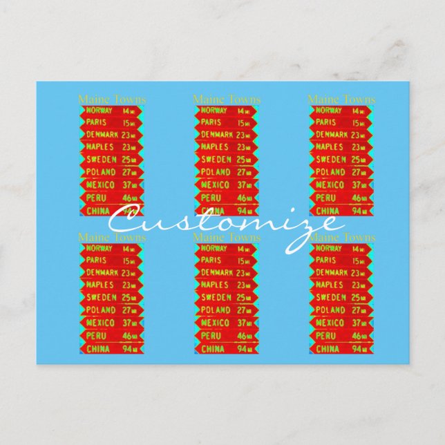 Carte Postale SIGNE DES VILLES DU Maine Thunder_Cove (Devant)