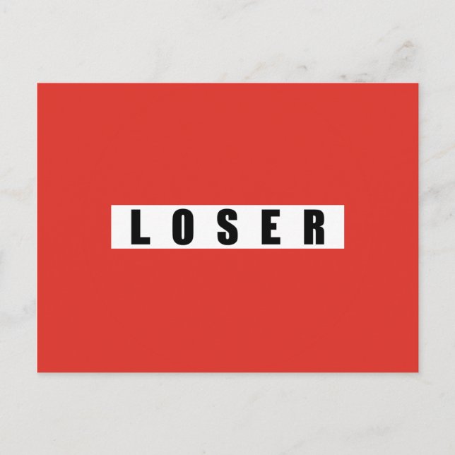 CARTE POSTALE SIGNE D'INTERDICTION LOSER (Devant)