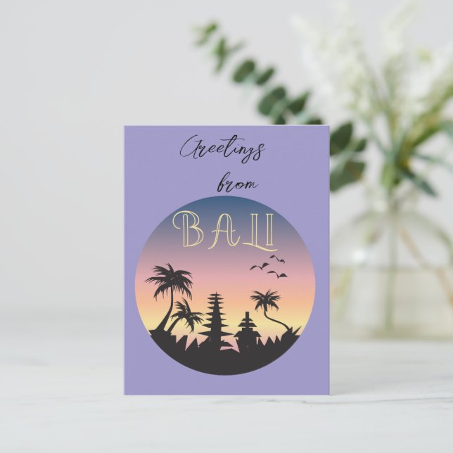Carte Postale SIGNE DU Tourisme DE Bali (Debout devant)