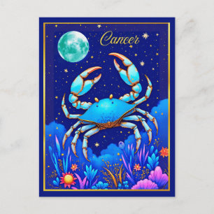 Carte Postale Signe du zodiaque Cancer le Crabe