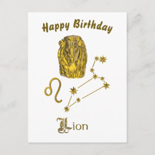Carte Postale Signe du zodiaque Lion