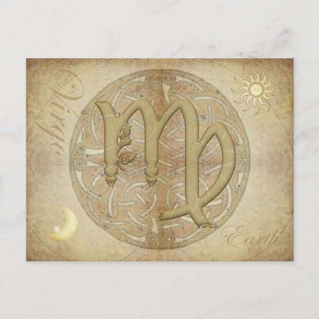 Carte postale Signe du zodiaque Vierge (Devant)