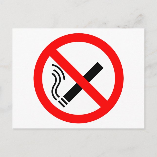 Carte Postale Signe NO Smoking - Signal UK (Devant)