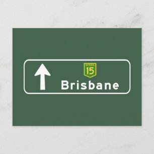 Carte Postale SIGNE ROUTIER DE Brisbane, Australie