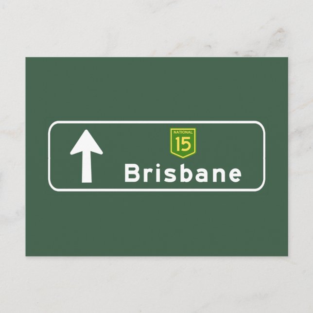 Carte Postale SIGNE ROUTIER DE Brisbane, Australie (Devant)