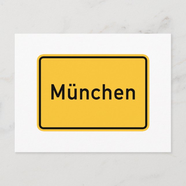 Carte Postale SIGNE ROUTIER DE Munich (Allemagne) (Devant)