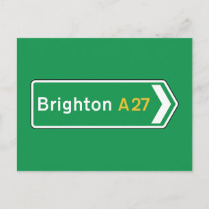 Carte Postale SIGNE ROUTIÈRE DE Brighton (Royaume-Uni)