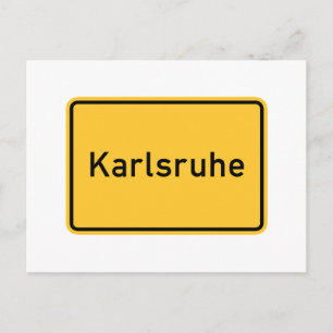 Carte Postale SIGNE ROUTIÈRE DE Karlsruhe, Allemagne