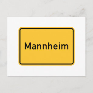 Carte Postale SIGNE ROUTIÈRE DE Mannheim, Allemagne