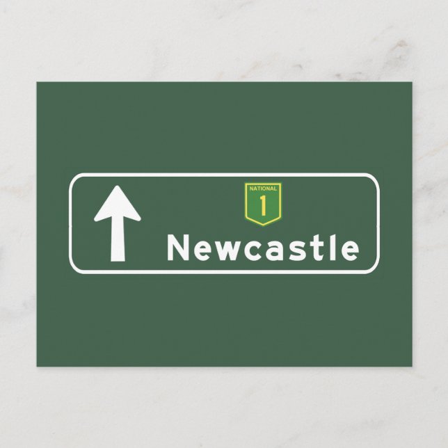 Carte Postale SIGNE ROUTIÈRE DE Newcastle, Australie (Devant)