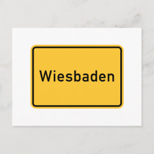 Carte Postale SIGNE ROUTIÈRE DE Wiesbaden, Allemagne