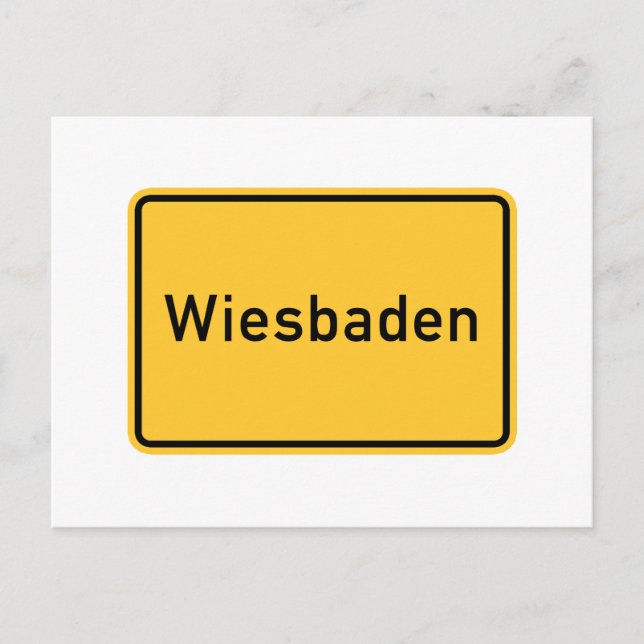 Carte Postale SIGNE ROUTIÈRE DE Wiesbaden, Allemagne (Devant)