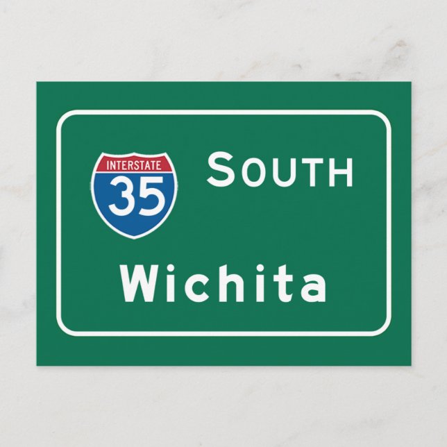 Carte Postale SIGNE ROUTIÈRE Wichita, KS (Devant)