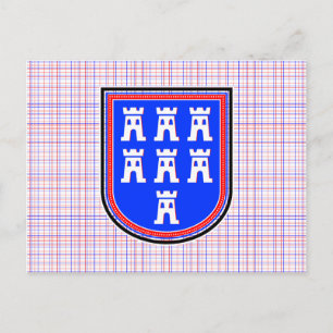 Carte Postale Signe Saxon Rouge Bleu