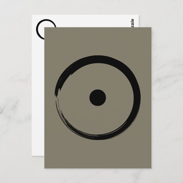 Carte Postale Signe Solaire Astrologique - Cercle Zen Bouddhiste (Devant / Derrière)