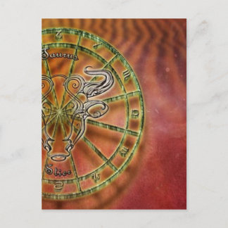 Carte Postale signe zodiaque bull-