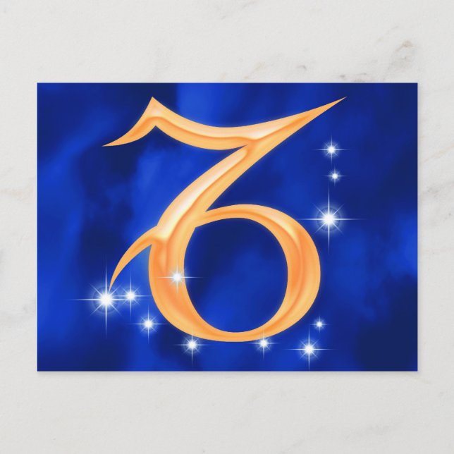Carte Postale Signe zodiaque Capricorn (Devant)
