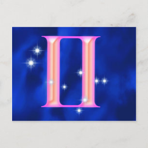 Carte Postale Signe zodiaque Gemini