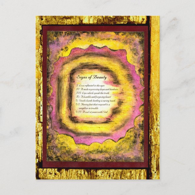 Carte Postale Signes de beauté (Devant)