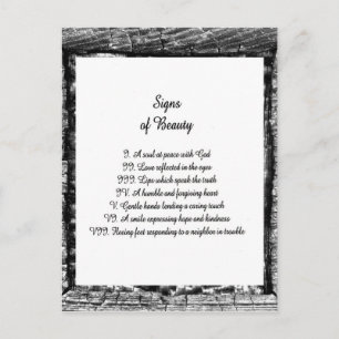 Carte Postale Signes de beauté