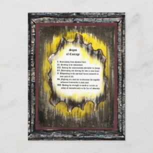 Carte Postale Signes de courage