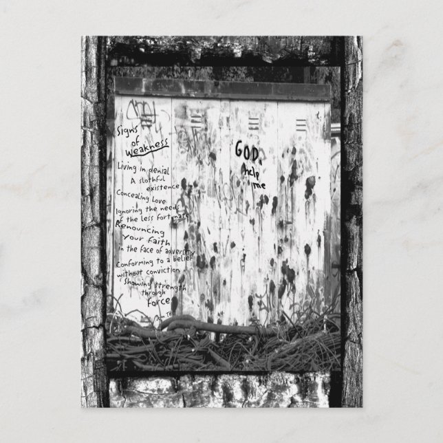 Carte Postale Signes de faiblesse (Devant)