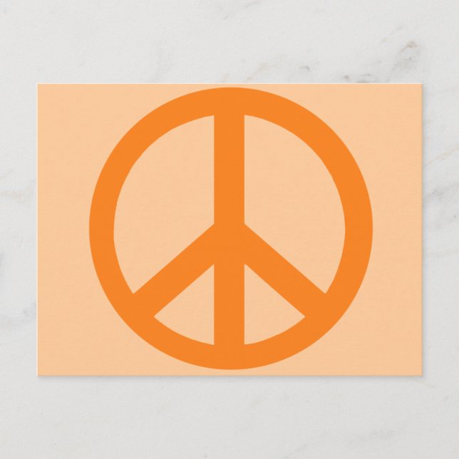 Carte Postale Signes de paix orange (Devant)