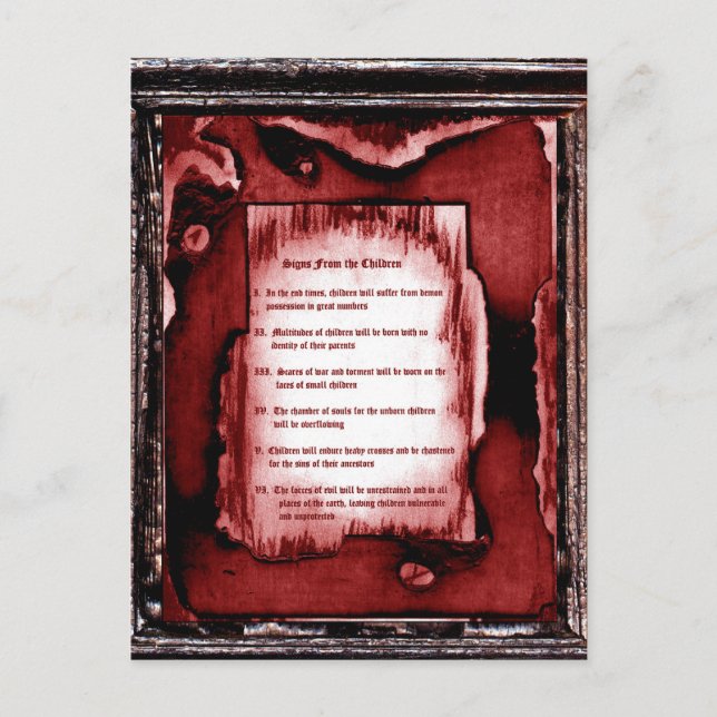 Carte Postale Signes Des Enfants (Devant)