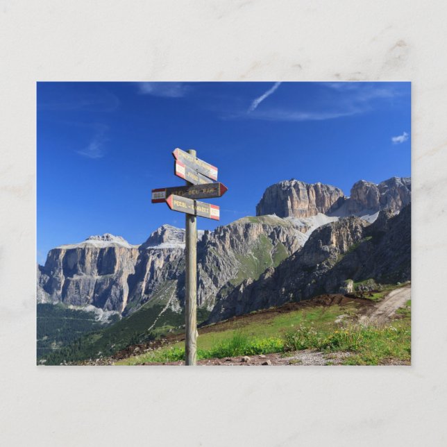 Carte Postale signes et Dolomites (Devant)