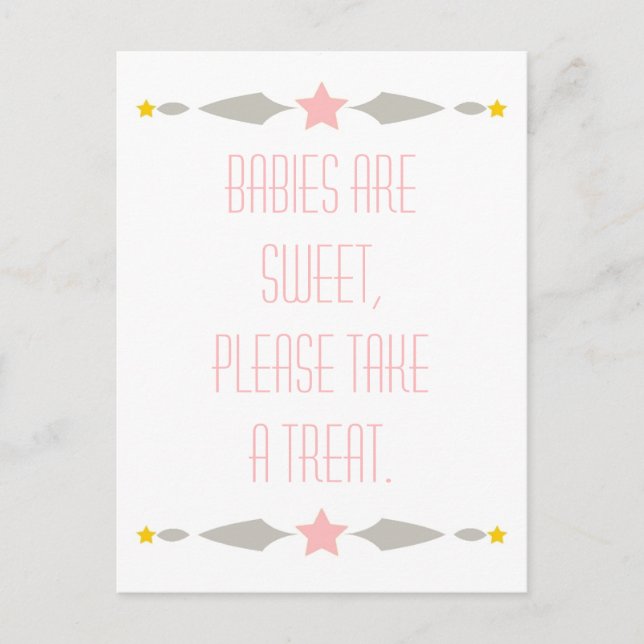 CARTE POSTALE SIGNES STAR TREAT & TABLE (Devant)