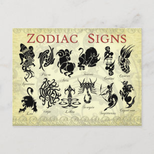 Carte Postale Signes zodiaques (astrologiques)
